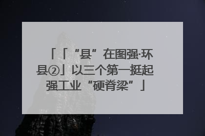 「“县”在图强·环县②」以三个第一挺起强工业“硬脊梁”