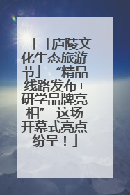 「庐陵文化生态旅游节」“精品线路发布+研学品牌亮相” 这场开幕式亮点纷呈！