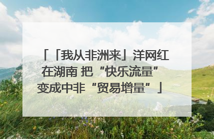 「我从非洲来」洋网红在湖南 把“快乐流量”变成中非“贸易增量”