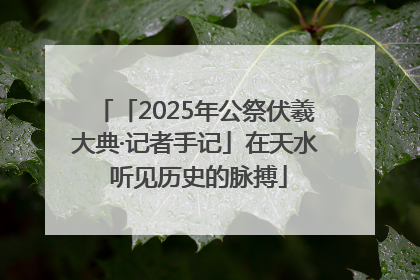 「2025年公祭伏羲大典·记者手记」在天水 听见历史的脉搏