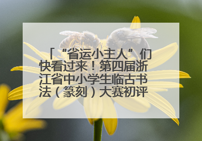 “省运小主人”们快看过来！第四届浙江省中小学生临古书法（篆刻）大赛初评结果公布