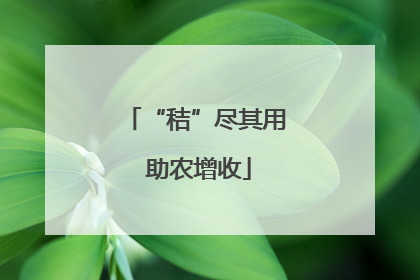 “秸”尽其用 助农增收