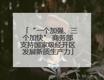 “一个加强、三个加快” 商务部支持国家级经开区发展新质生产力