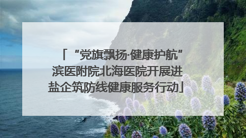 “党旗飘扬·健康护航” 滨医附院北海医院开展进盐企筑防线健康服务行动