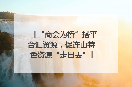 “商会为桥”搭平台汇资源，促连山特色资源“走出去”