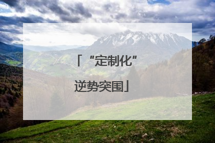 “定制化” 逆势突围