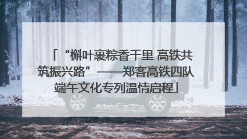 “槲叶裹粽香千里 高铁共筑振兴路”——郑客高铁四队端午文化专列温情启程