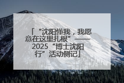 “沈阳懂我，我愿意在这里扎根”——2025“博士沈阳行”活动侧记