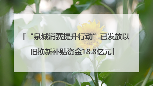 “泉城消费提升行动”已发放以旧换新补贴资金18.8亿元