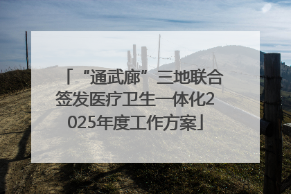 “通武廊”三地联合签发医疗卫生一体化2025年度工作方案