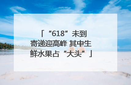 “618”未到 寄递迎高峰 其中生鲜水果占“大头”