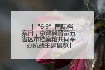 “6·9”国际档案日，京津冀晋蒙五省区市档案馆共同举办抗战主题展览