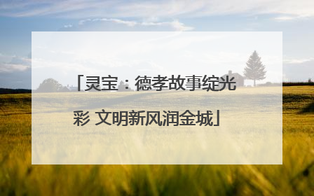 灵宝：德孝故事绽光彩 文明新风润金城