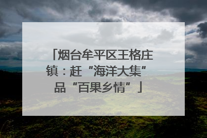 烟台牟平区王格庄镇：赶“海洋大集” 品“百果乡情”