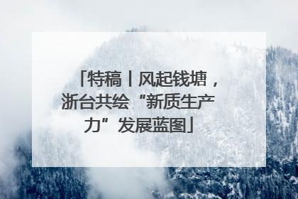 特稿丨风起钱塘，浙台共绘“新质生产力”发展蓝图