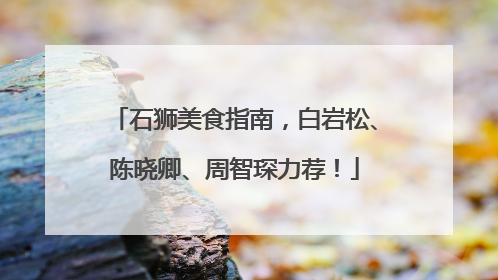 石狮美食指南，白岩松、陈晓卿、周智琛力荐！