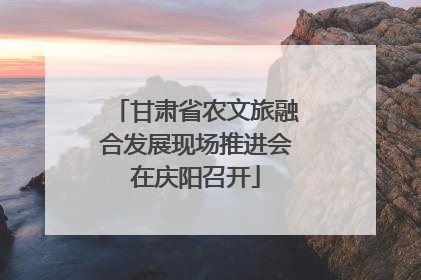 甘肃省农文旅融合发展现场推进会在庆阳召开