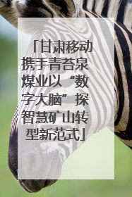 甘肃移动携手青苔泉煤业以“数字大脑”探智慧矿山转型新范式
