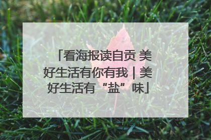 看海报读自贡 美好生活有你有我｜美好生活有“盐”味