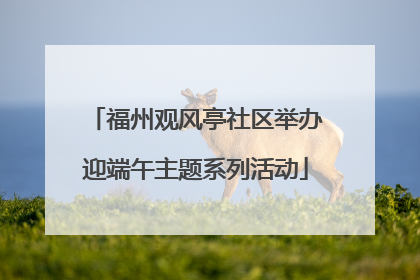 福州观风亭社区举办迎端午主题系列活动