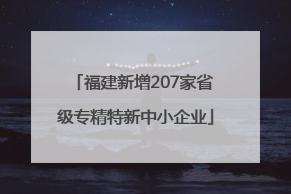 福建新增207家省级专精特新中小企业