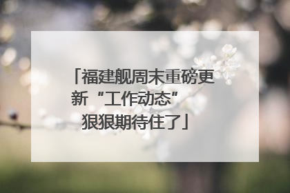 福建舰周末重磅更新“工作动态”  狠狠期待住了