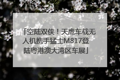 空陆双侠！天鹰车载无人机携手猛士M817登陆粤港澳大湾区车展