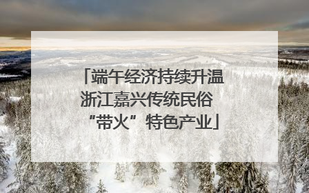 端午经济持续升温 浙江嘉兴传统民俗“带火”特色产业