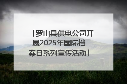 罗山县供电公司开展2025年国际档案日系列宣传活动