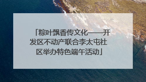 粽叶飘香传文化——开发区不动产联合李太屯社区举办特色端午活动