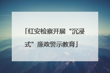 红安检察开展“沉浸式”廉政警示教育