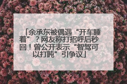 余承东被偶遇“开车睡着”？网友称打招呼后秒回！曾公开表示“智驾可以打盹”引争议
