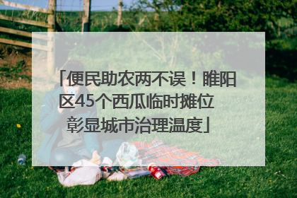便民助农两不误！睢阳区45个西瓜临时摊位 彰显城市治理温度