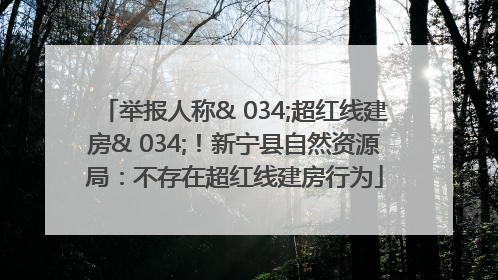 举报人称& 034;超红线建房& 034;！新宁县自然资源局：不存在超红线建房行为