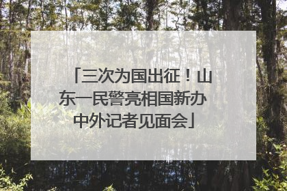三次为国出征！山东一民警亮相国新办中外记者见面会