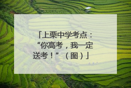 上栗中学考点：“你高考，我一定送考！”（图）