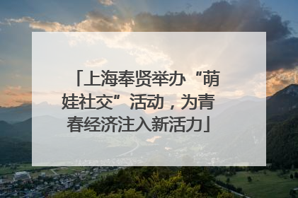 上海奉贤举办“萌娃社交”活动，为青春经济注入新活力