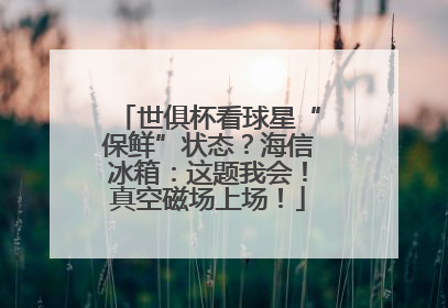 世俱杯看球星“保鲜”状态？海信冰箱：这题我会！真空磁场上场！