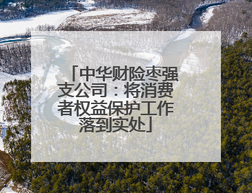 中华财险枣强支公司：将消费者权益保护工作落到实处