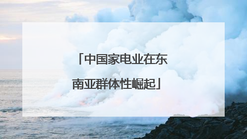 中国家电业在东南亚群体性崛起