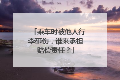 乘车时被他人行李砸伤，谁来承担赔偿责任？