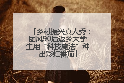 乡村振兴真人秀：团风90后返乡大学生用“科技魔法”种出彩虹番茄