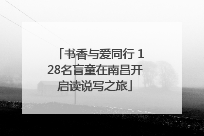 书香与爱同行 128名盲童在南昌开启读说写之旅
