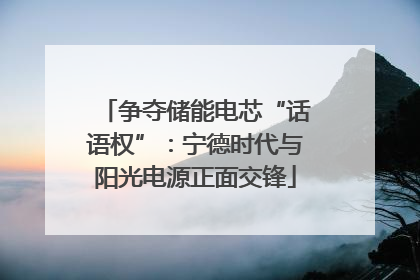 争夺储能电芯“话语权”：宁德时代与阳光电源正面交锋