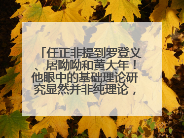 任正非提到罗登义、屠呦呦和黄大年！他眼中的基础理论研究显然并非纯理论，为什么？