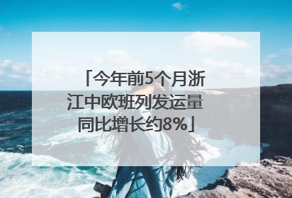 今年前5个月浙江中欧班列发运量同比增长约8%