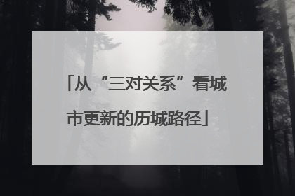 从“三对关系”看城市更新的历城路径