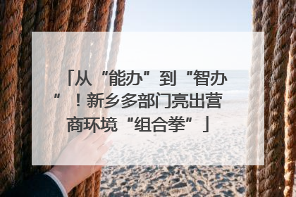 从“能办”到“智办”！新乡多部门亮出营商环境“组合拳”