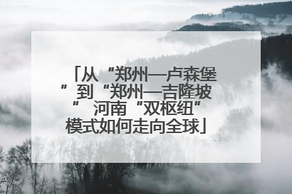 从“郑州—卢森堡”到“郑州—吉隆坡” 河南“双枢纽”模式如何走向全球