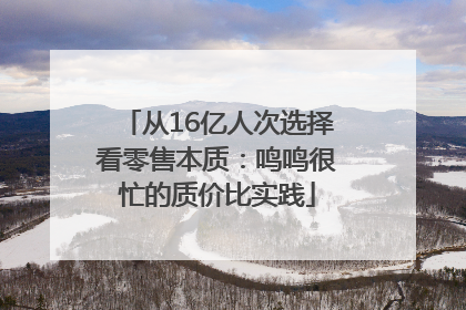 从16亿人次选择看零售本质：鸣鸣很忙的质价比实践